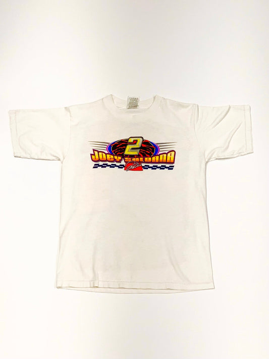 Vintage Joey Saldana Nascar Tee White
