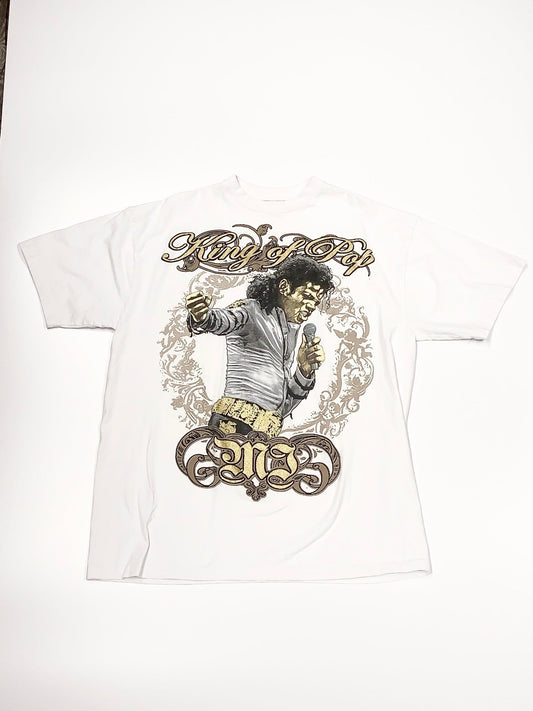 Vintage King Of Pop Michael Jackson Tee White