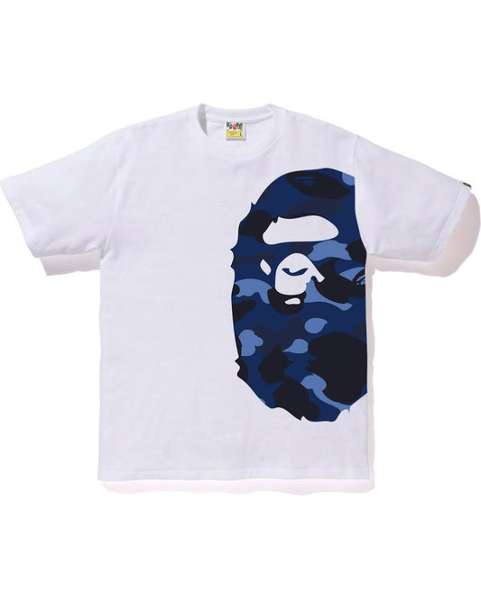 BAPE Gradation Camo Side Big Ape Head Tee Tee White/Blue