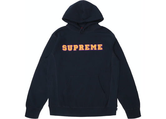 Supreme Cord Collegiate Logo Hoodie (Navy)