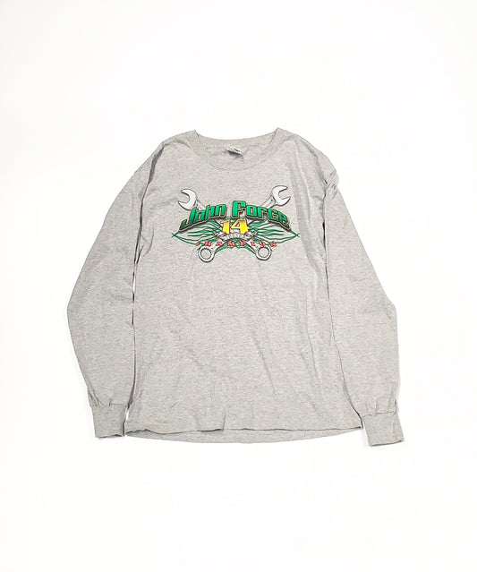 Vintage John Force Nascar Long sleeve Tee Grey
