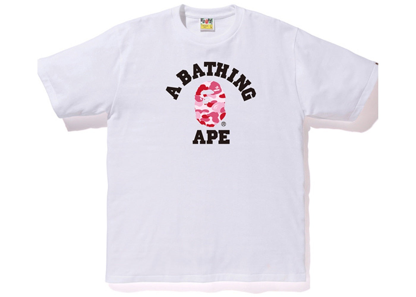 Bape ABC College Tee White/Pink