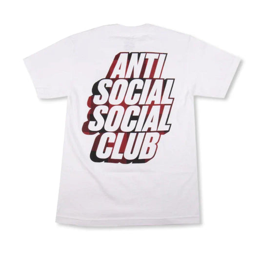 Anti Social Social Club Blocked Red Plaid White Tee