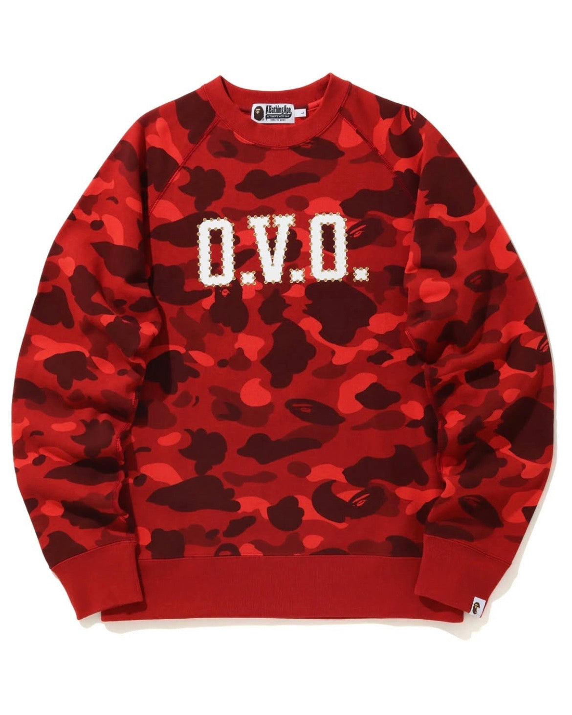Bape X OVO Color Camo Crewneck (Red)