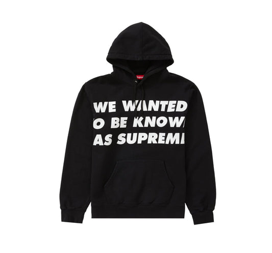 Supreme Known As Hooded Sweatshirt Black