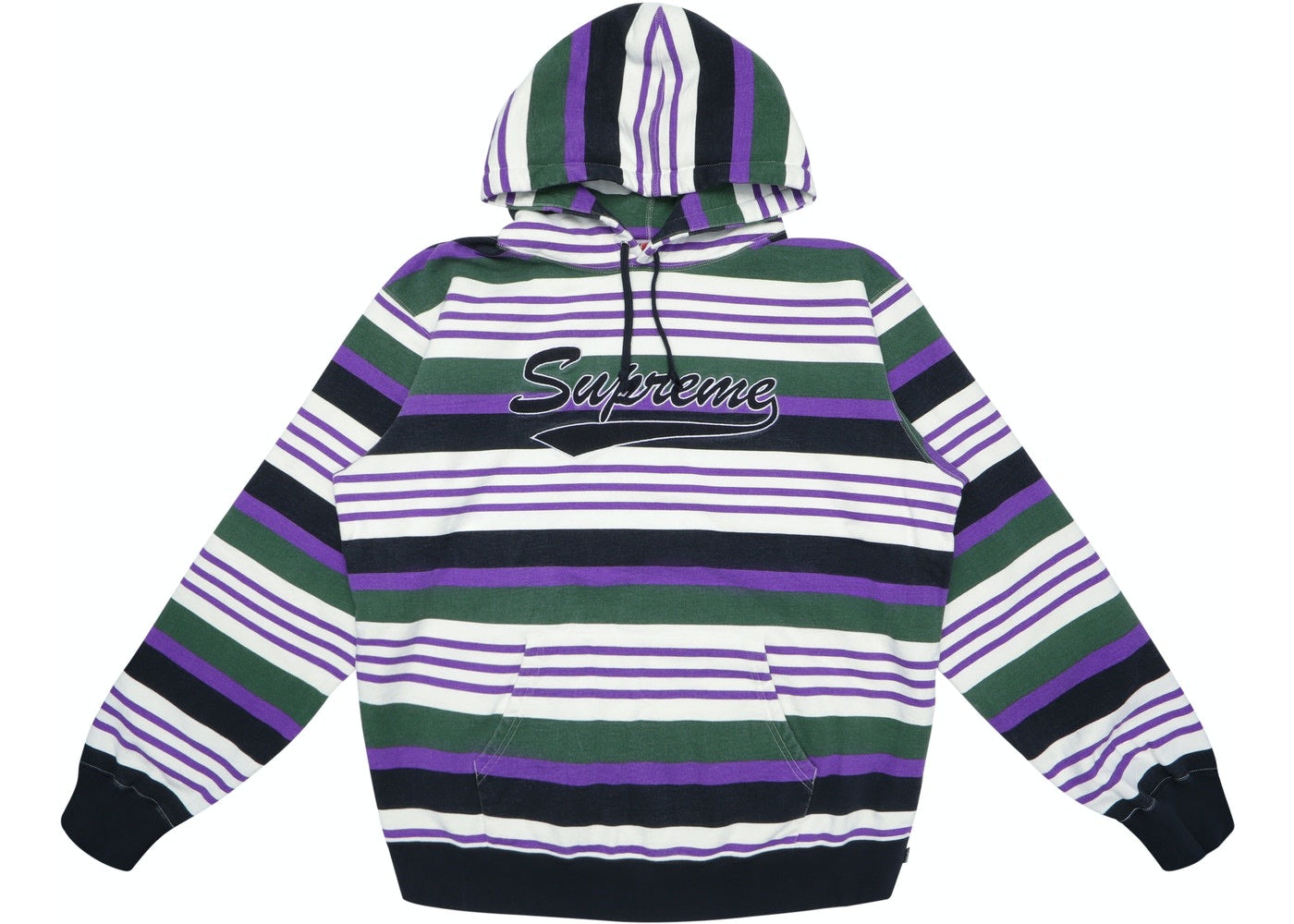 Supreme Striped Hoodie (Purple)