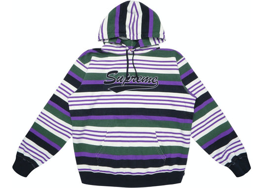 Supreme Striped Hoodie (Purple)