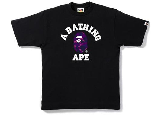 BAPE Color Camo College Tee Black/Purple