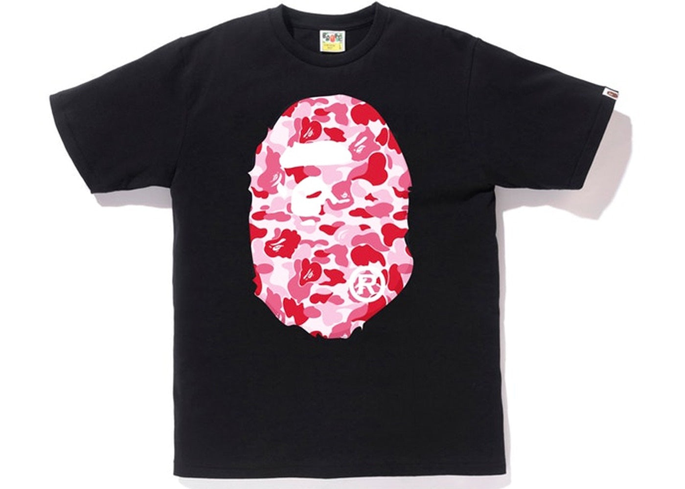 BAPE ABC Camo Big Ape Head Tee Black/Pink