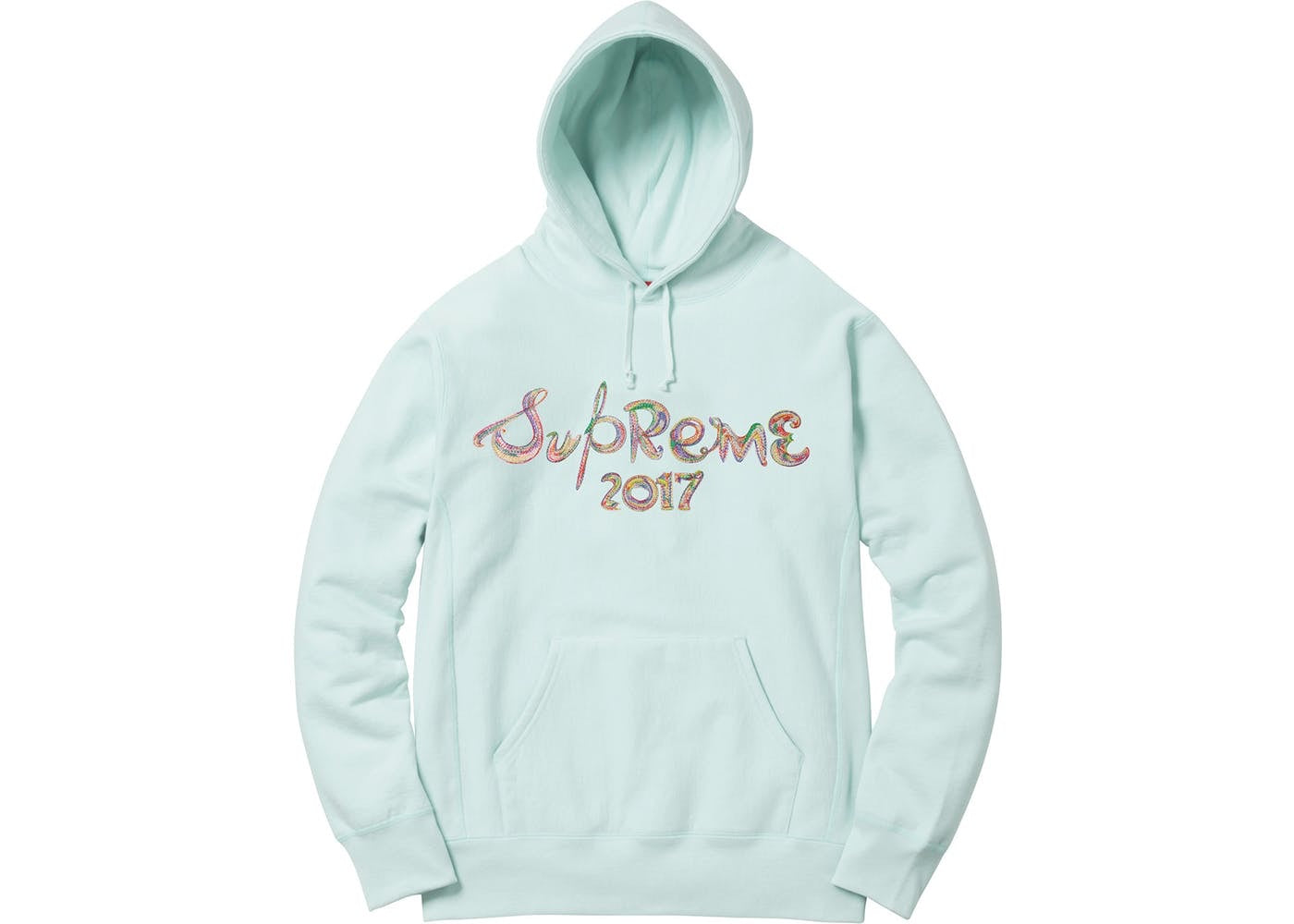 Supreme Brush Logo Hoodie (Ice Blue)