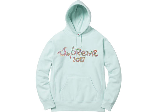 Supreme Brush Logo Hoodie (Ice Blue)