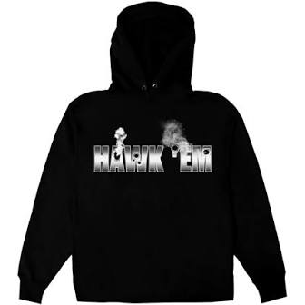 Pop Smoke x Vlone Hawk Em' Hoodie Black