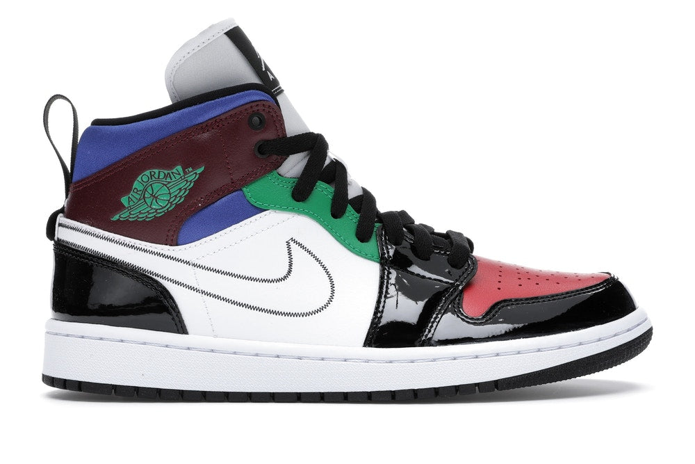 Jordan 1 Mid SE Black White Multi-Color (W)