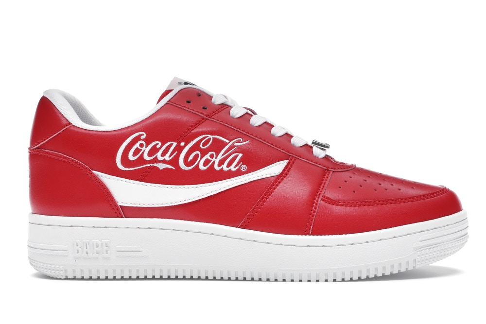 A Bathing Ape Bapesta Low Coca Cola Red