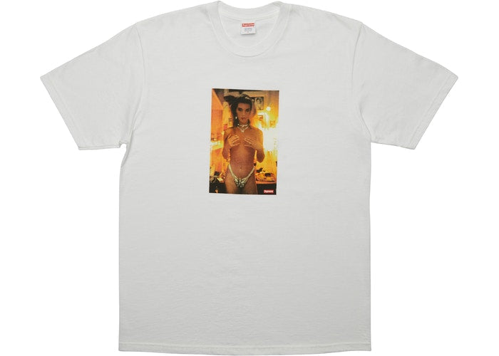 Supreme Nan Goldin Kim in Rhinestone Tee White