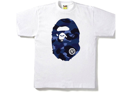 BAPE Color Camo Big Ape Head Tee White/Navy