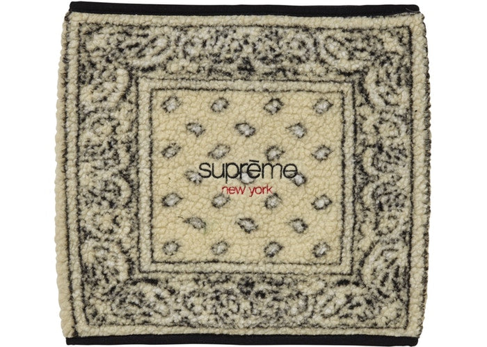 Supreme Bandana Fleece Neck Gaiter Tan