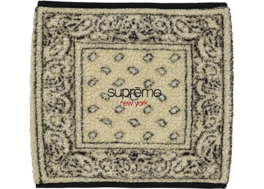 Supreme Bandana Fleece Neck Gaiter Tan