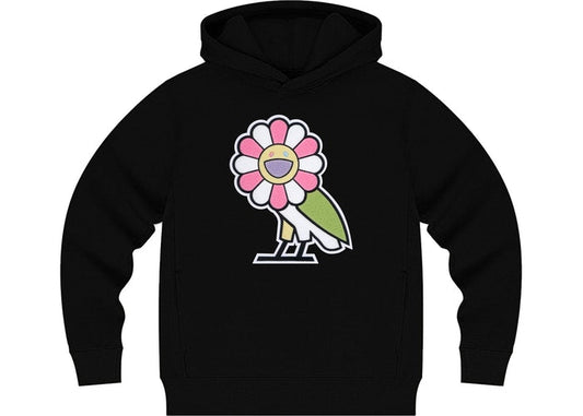 Takashi Murakami x OVO Surplus Flower Owl Hoodie Black