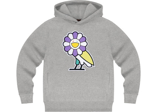 Takashi Murakami x OVO Surplus Flower Owl Hoodie Heather Grey