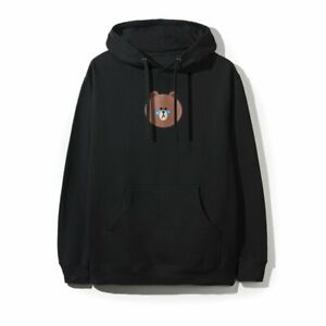 Anti Social Social Club x Line Friends Brown Bear Hoodie (Black)
