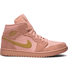 Jordan 1 Mid Coral Gold